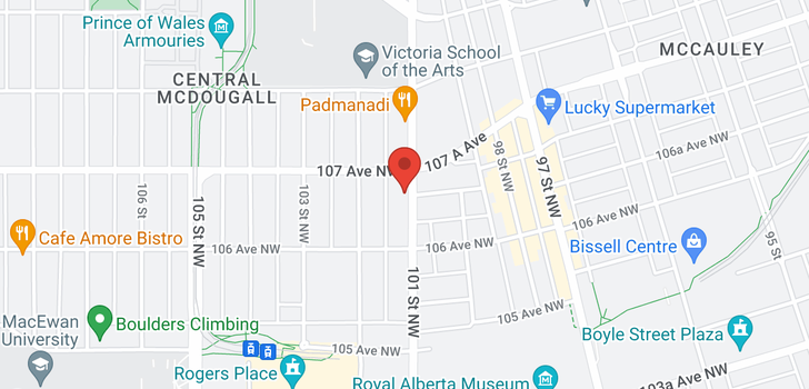 map of 10648 101 street NW NW